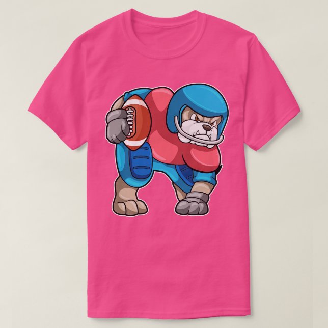 Camiseta Bulldog no Esporte com Helmet (Frente do Design)