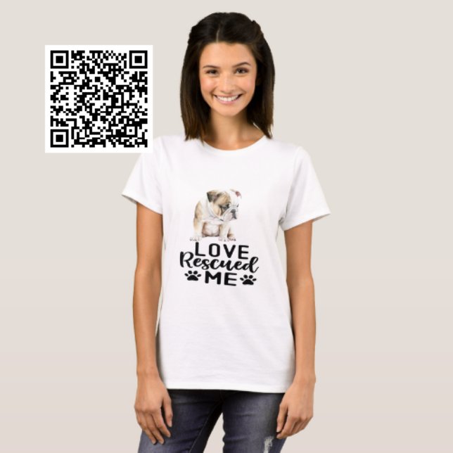 Camiseta Bulldog Puppy Love Me Resgatou (Criador carregado)