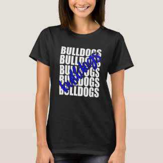 Camiseta Bulldogs Blue School Sports Fan Team Spirit  