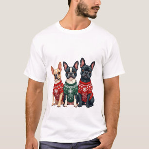 Camiseta Bulldogs Franceses de Natal Frenchie de Natal Cach
