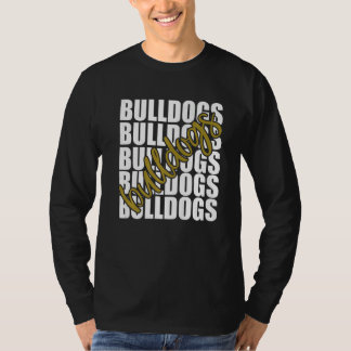 Camiseta Bulldogs Gold School Sports Fan Team Spirit