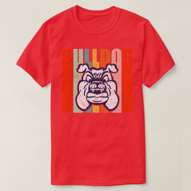 Camiseta Bulldogs School Sports Fan Team Spirit Mascot Gift (Frente do Design)
