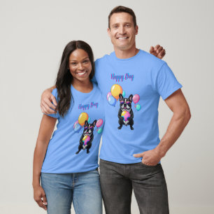 Camiseta Bulldogue Francês Dia Feliz Bulldogue Francês