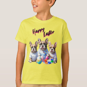 Camiseta Bulldogue Francês Happy Easter French Bulldog