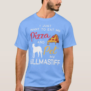 Camiseta Bullmastif Dog Pizza dono do amante Natal Birthda