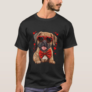 Camiseta Bullmastiff Cachorros Copos Sunglass Arco Vermelho