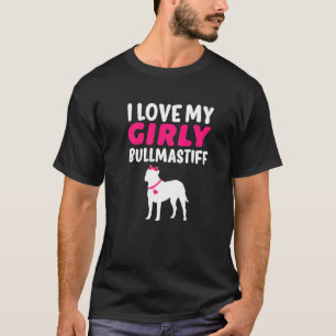 Camiseta Bullmastiff Canine Engraçado Menina Cachorro Cacho