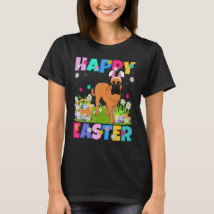 Camiseta Bullmastiff Dog Felz pascoa Bunny Bullmastiff Eas