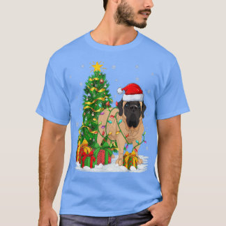 Camiseta Bullmastiff Dog Lover Xmas Tree Papais noeis Bullm