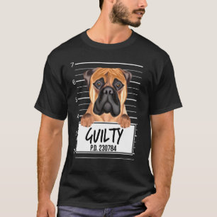 Camiseta Bullmastiff Foto Polícia Cão Culpado
