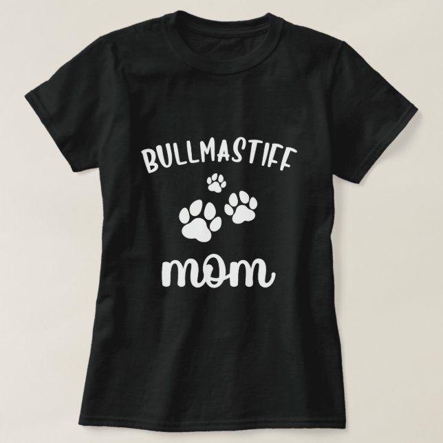 Camiseta Bullmastiff Mãe Cachorro Bonito Touro Mastiff (Frente do Design)