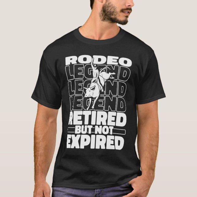 Camiseta Bullrider Retired Riding  Rodeo Bull (Frente)