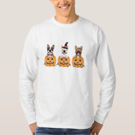 Camiseta Bulls Franceses Trick Ou Tratam Pumpkin