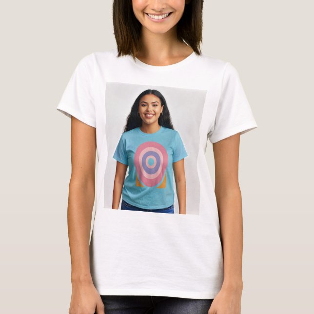 Camiseta Bullseye Beauty: Tee Gráfico Alvo para Mulheres (Frente)