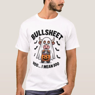 Camiseta BULLSHEET Halloween Vaca Fofa em Fantasma