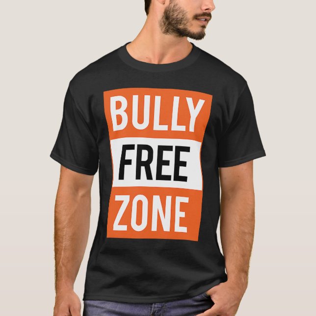 Camiseta Bully Free Zone Anti Bullying Stop Awareness Kindn (Frente)