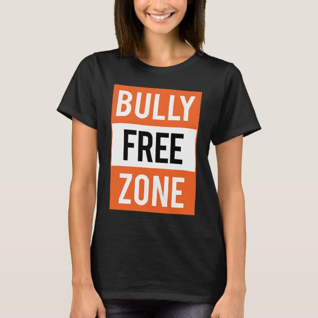 Camiseta Bully Free Zone Anti Bullying Stop Awareness Kindn (Frente)
