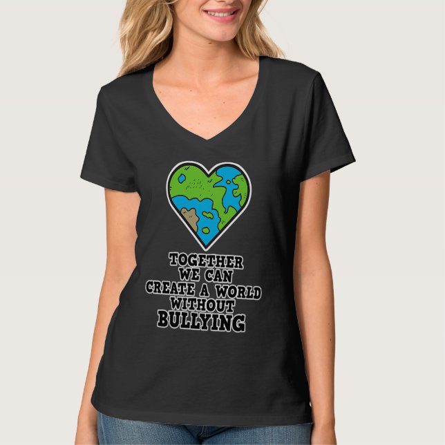 Camiseta Bullying Prevention  World Without Bullying  Anti  (Frente)