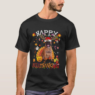 Camiseta Bulmastiff Cachorro das Bruxas de Natal Cachorro F