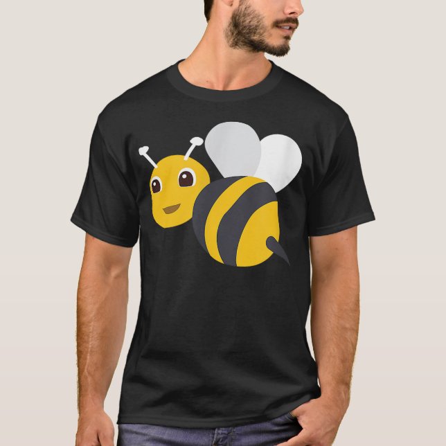 Camiseta Bumble Bee Black Yellow with Stinger Cartoon Anima (Frente)