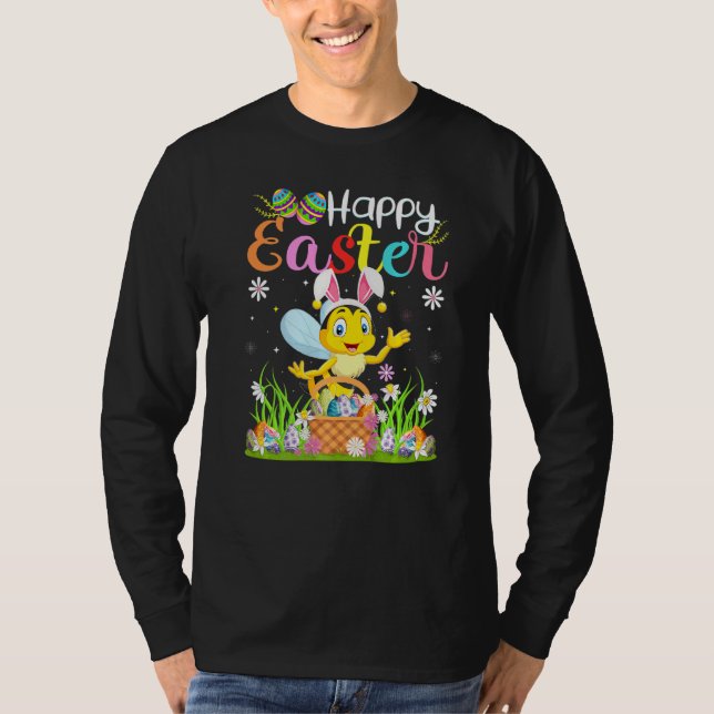 Camiseta Bumble Bee Bunny Ovo Caçando Bumble Bee Feliz Lest (Frente)