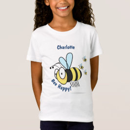 Camiseta Bumble Bee, Feliz, Adicione Nome