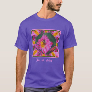 Camiseta Bumble Bee Pink Daisy Abstrato Nature