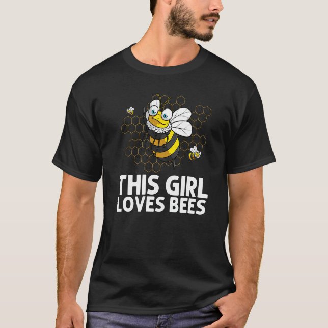 Camiseta Bumblebee For Girls Kids Beekeeper Honey Bee (Frente)