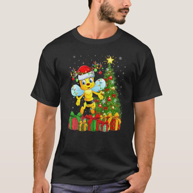 Camiseta Bumblebee  Xmas Holiday Santa Bumblebee Christmas  (Frente)