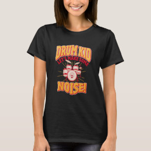 Camiseta Bumbo de bateria Conjunto de baterista legal Kit 2