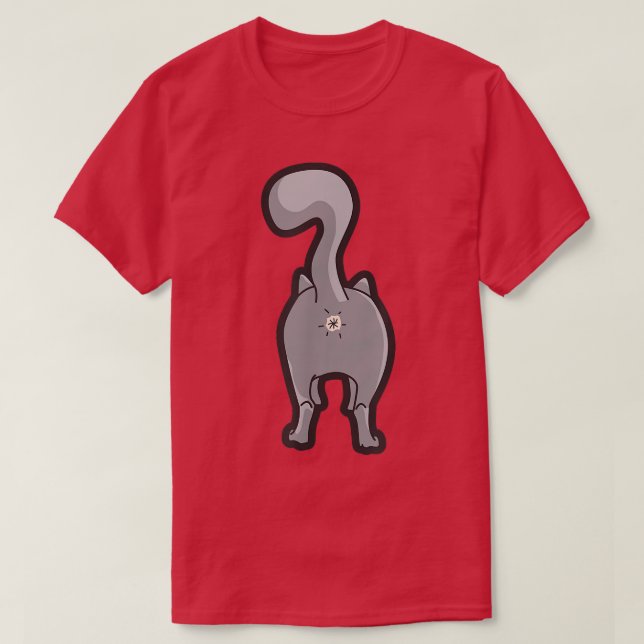 Camiseta Bumbum de Gato Feliz (Frente do Design)