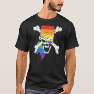 Camiseta Bumbum de Halloween Pirate Scary Jolly Roger Rainb