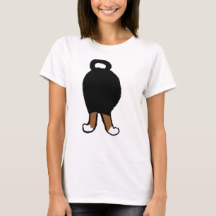 Camiseta bumbum de shiba preto e bronzeado