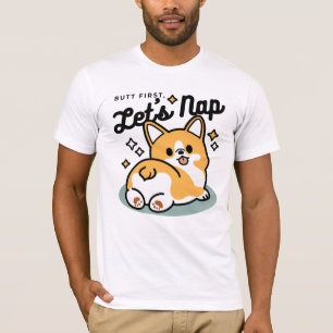 Camiseta Bumbum Primeiro, Vamos Nap - Bumbum Corgi Cute