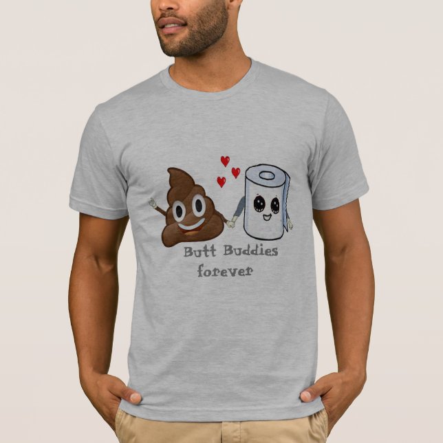 Camiseta bumbuns de papel higiênico poop emoji para sempre  (Frente)