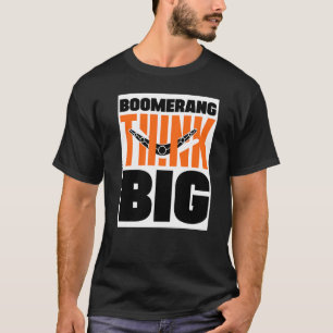 Camiseta Bumerangue Pense Grande Esportes de Lançamento de 