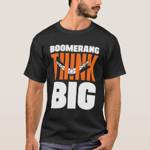 Camiseta Bumerangue Pense Grande Esportes de Lançamento de 