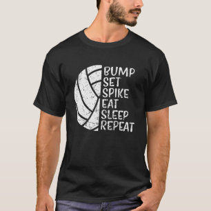 Camiseta Bump Set Spike Comer Sono Repetir Voleibol