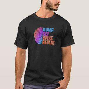Camiseta Bump Set Spike Repete Jogo Esporte Praia Voleibol