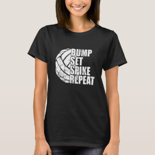 Camiseta Bump Set Spike Repete Jogo Esportes de Bola Voleib