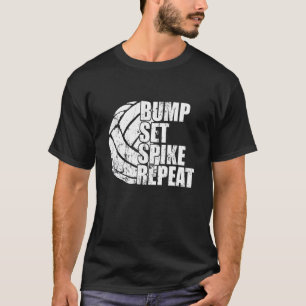 Camiseta Bump Set Spike Repete Jogo Esportes de Bola Voleib