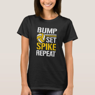 Camiseta Bump Set Spike Repita Rede Spike Bola Jogador Atle