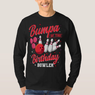 Camiseta Bumpa Da Família De Boliches De Bowler De Aniversá