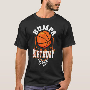 Camiseta Bumpa Do Tema De Basquete De Birthday Boy Bday Pa