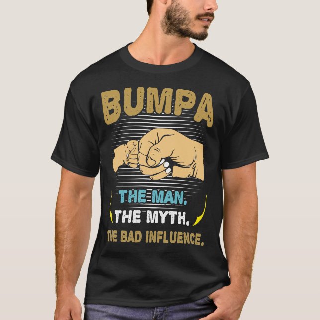 Camiseta Bumpa O Mito O Mau Dia de os pais De Influência (Frente)