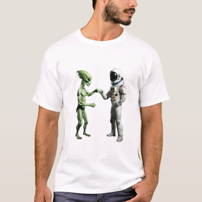 Camiseta Bumping provoca Alienígena de astronauta numa cami (Frente)