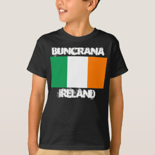 Camiseta Buncrana, Irlanda com bandeira irlandesa Boys
