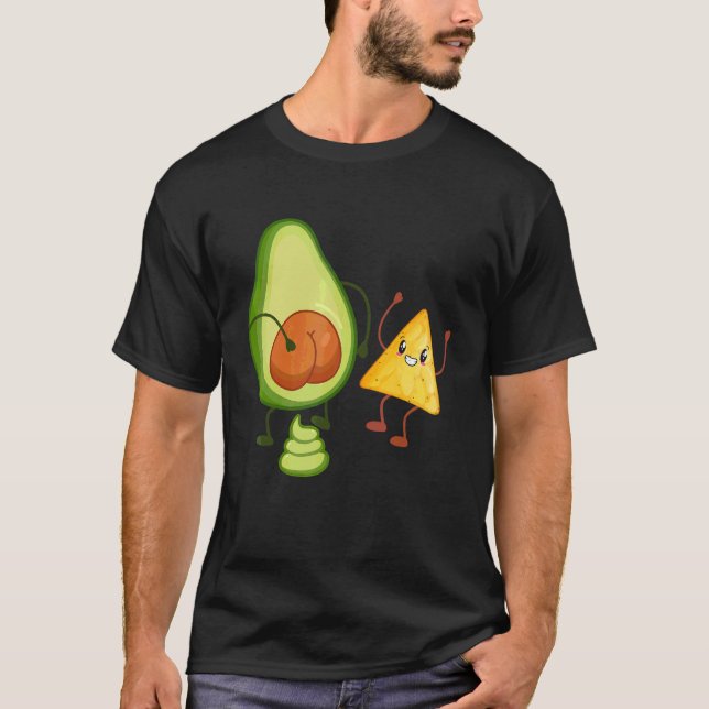 Camiseta Bunda de Abacate Fofa Defecando Guacamole Com Tort (Frente)