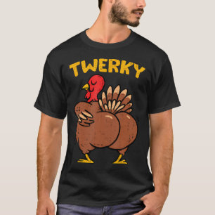 Camiseta Bunda de peru Twerky engraçado dança Twerk de Ação