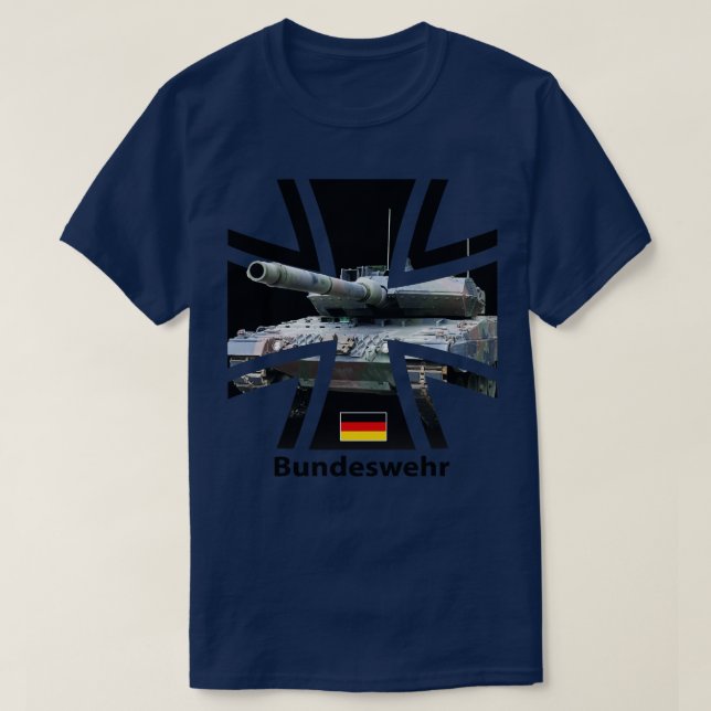 Camiseta Bundeswehr Leopard Tank (Frente do Design)